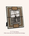 Cream & Taupe Leather Embossed Photographers Molding Frame, 5x7
