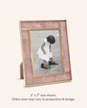 Rose Quartz & 24K Gold Plated Photo Frame, 5x7