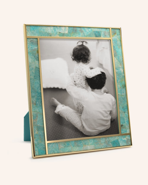 Amazonite & 24K Gold Plated Photo Frame, 8x10
