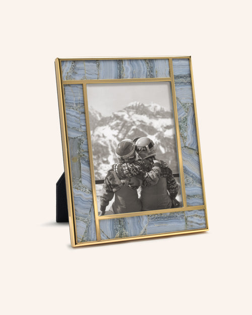 Amazonite & 24K Gold Plated Photo Frame