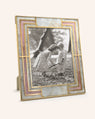 White Quartz & Rose Quartz & 24K Gold Plated Photo Frame