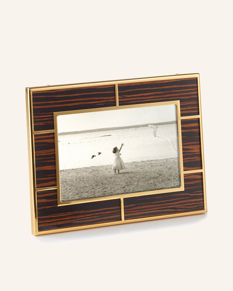 24K Gold & Wooden Picture Frame | Monica Rich Kosann