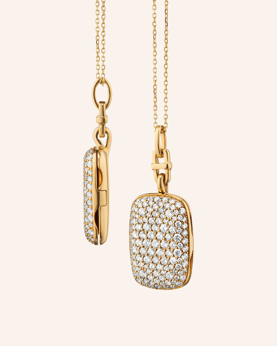 Slim Fran 18K Gold Locket Necklace