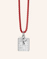 "She is Fierce" Sterling Silver Necklace with "Skylar" Red Chain