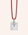 "She is Fierce" Sterling Silver Necklace with "Skylar" Red Chain