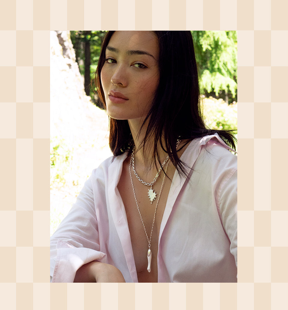 Charm Necklace Collection Featuring Gemstone Heart Necklace and 