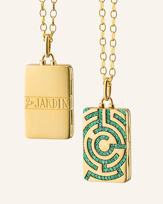 Le Jardin Emerald Garden Maze Locket