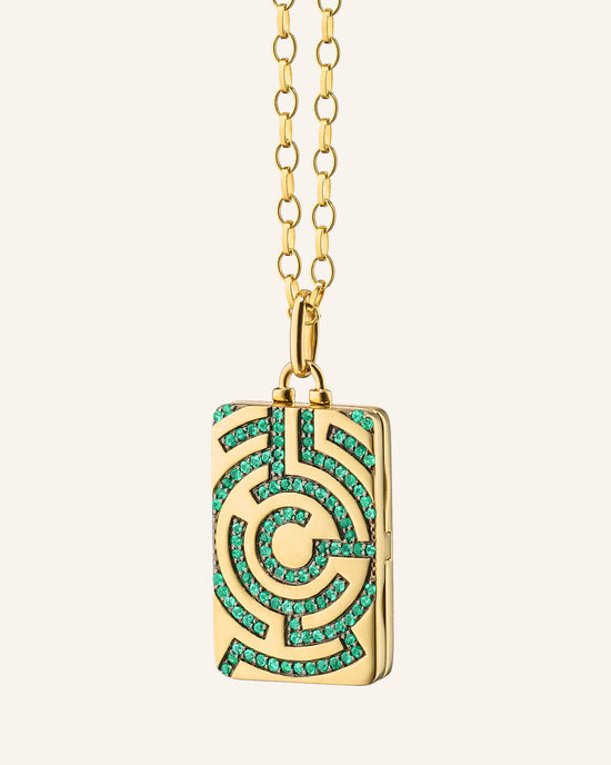 Le Jardin Emerald Garden Maze Locket