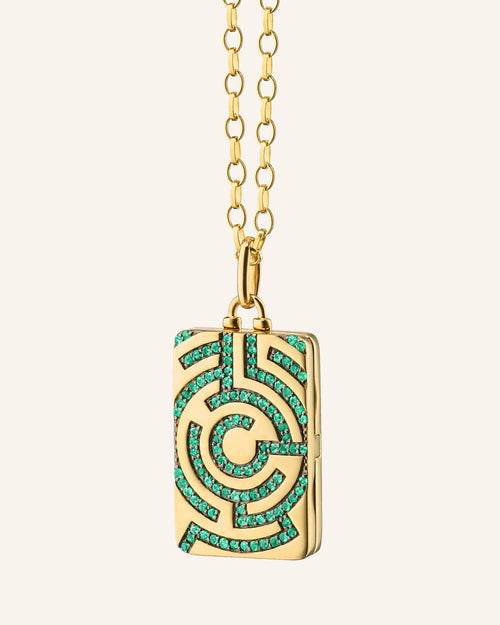 Le Jardin Emerald Garden Maze Locket