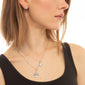 Petite Pave White Sapphire Heart Necklace and Engravable Pendant Necklace