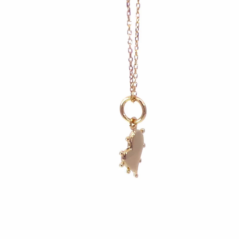 18K Gold Petite Heart Necklace | Monica Rich Kosann