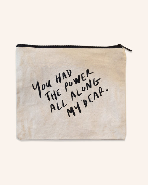 Complimentary Monica Rich Kosann "You had the power all along" Zip-Up Pouch