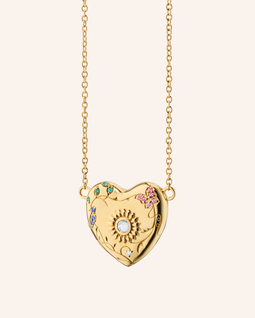 Secret Garden Heart Locket Necklace