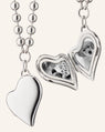 Slim Sterling Silver Heart Locket with Ball Chain