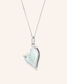 Mother of Pearl Classic Heart Sterling Silver Necklace