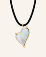 Large "Love" Heart Necklace with Mother of Pearl