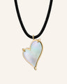 Large "Love" Heart Necklace with Mother of Pearl