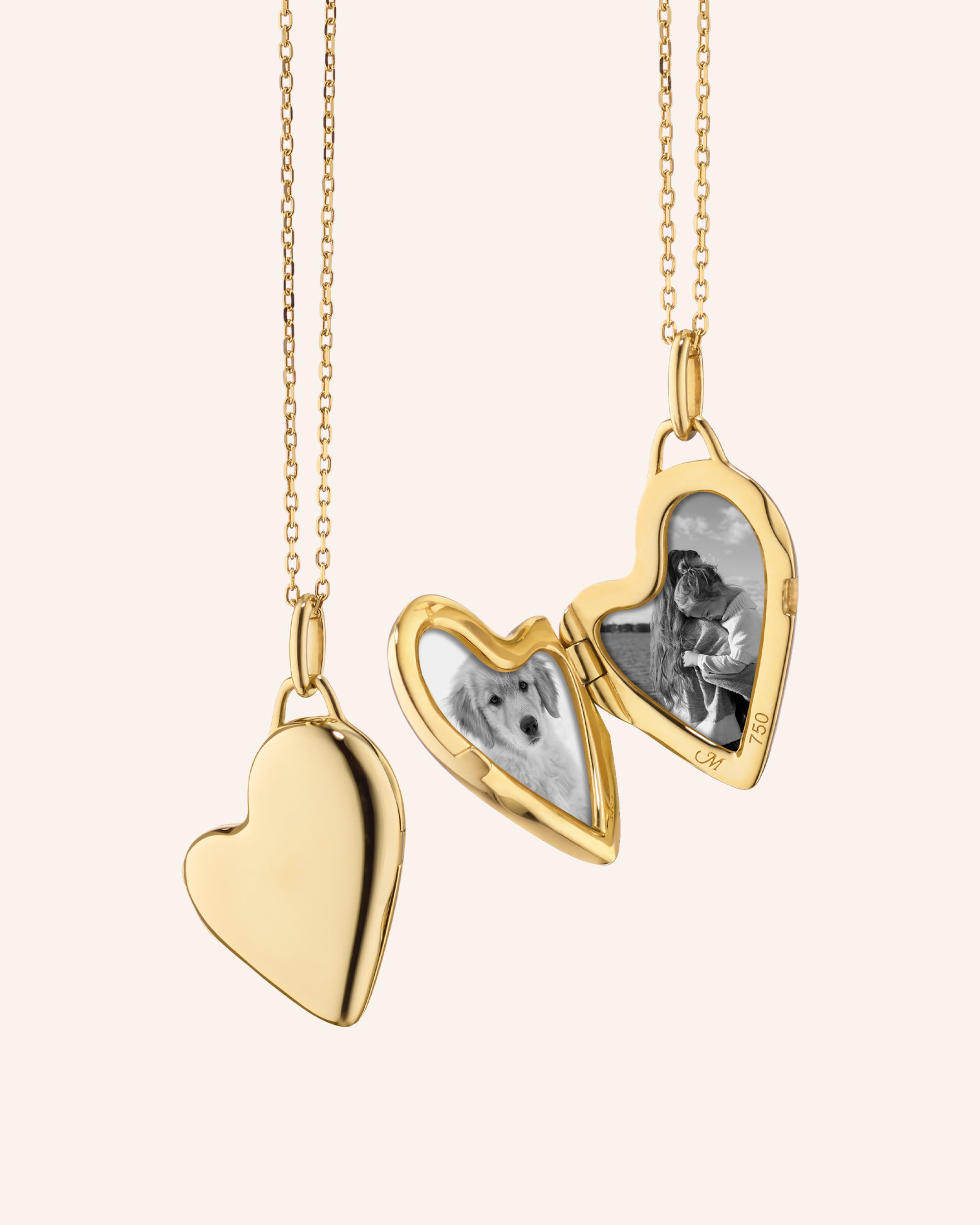 Petite Slim 18K Gold Heart Locket | Monica Rich Kosann Jewelry