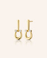 Horseshoe Earrings with Princess Cut Diamonds