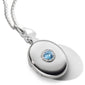 Blue Topaz Infinity Locket Necklace