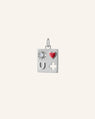 I Love You More Charm with Red Enamel & White Sapphire