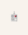 I Love You More Charm with Red Enamel & White Sapphire