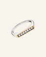 I Love You More Two-Tone Sapphire Stackable Ring