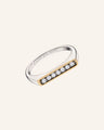 I Love You More Two-Tone Sapphire Stackable Ring