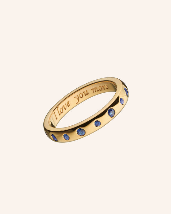 “I Love You More” Sapphire Stackable Ring