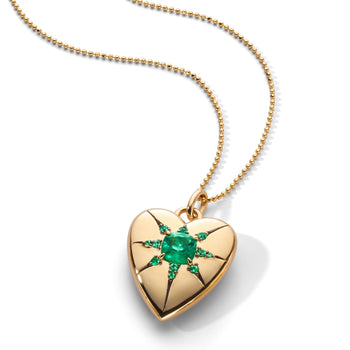 Special Edition Heart Necklace with Emerald