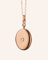 Infinity Diamond & Rose Gold Locket Necklace