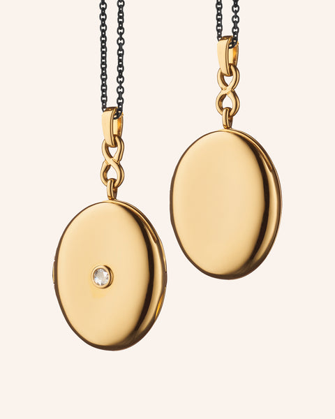 18K Gold Diamond Infinity Locket | Monica Rich Kosann