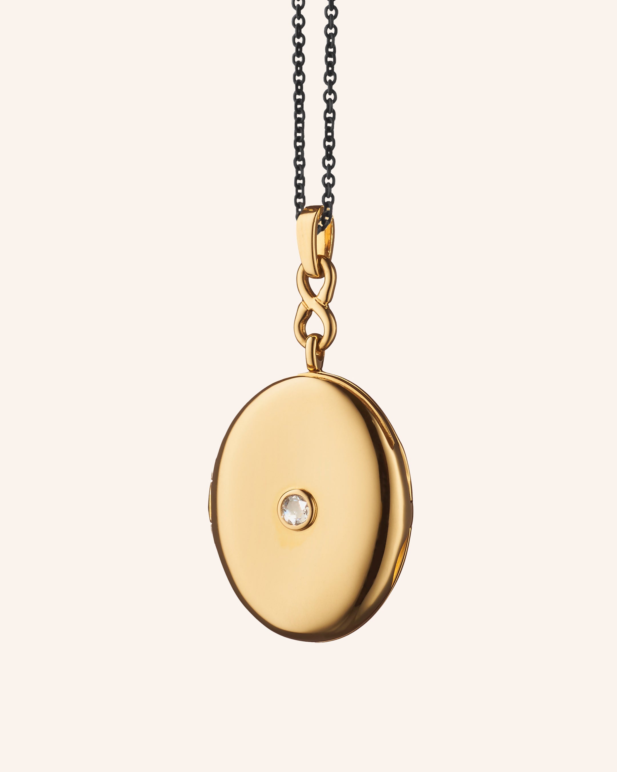 18K Gold Diamond Infinity Locket | Monica Rich Kosann