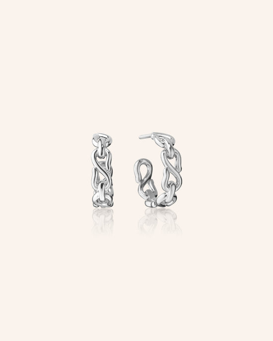 Infinity Sterling Silver Hoop Earrings