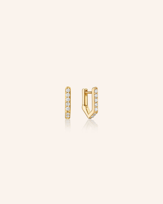 Infinity Huggie Earrings with Diamonds