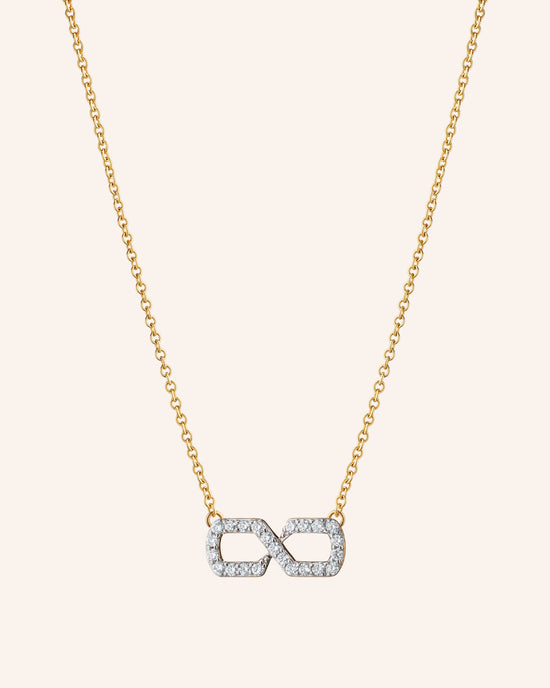 The Symbol White Diamond Infinity Necklace