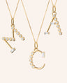 Diamond Initial Pendants