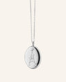 Paris Locket in Sterling Silver with White Sapphires