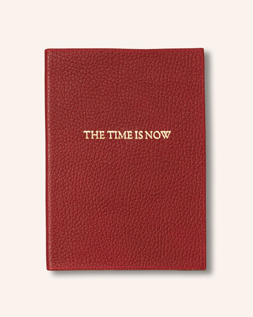 “The Time is Now” Leather Journal, Blue