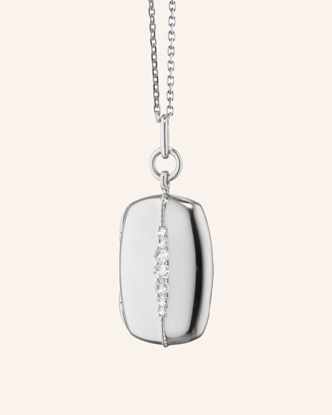 Slim Kate Sterling Silver Locket Necklace | Monica Rich Kosann