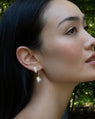 Limited Drop Mother of Pearl Earrings with White Sapphire Accents
