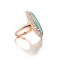 Special Edition “Happiness” Sun ring with Amazonite & Pave Diamond Accents