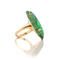 Special Edition “Happiness” Sun Ring with Chloromelanite Ring & Pave Tsavorite Accents