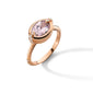 Special Edition 18K Gold Ring with Deep-Set Morganite and Diamonds