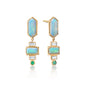 Special Edition “Aurora” Drop Earrings with Crystal Opal, Emerald and Diamond