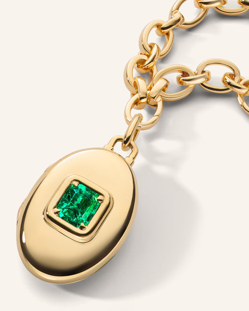 Special Edition Colombian Emerald Locket Necklace