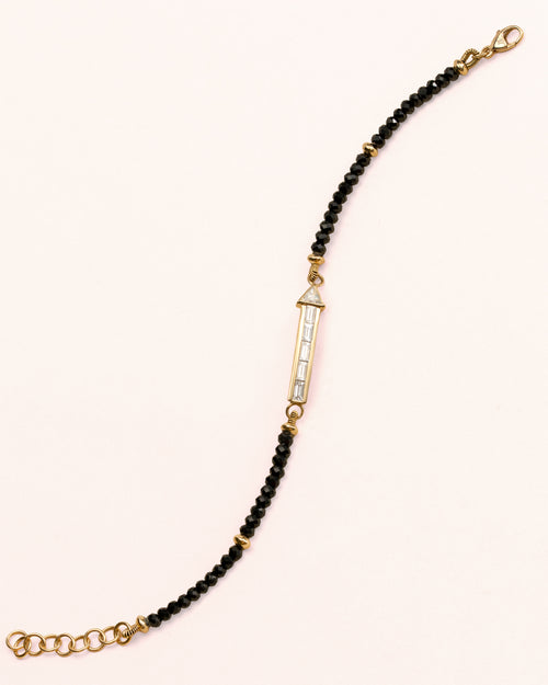 Special Edition Strength Black Spinel Poesy Bracelet