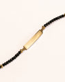 Special Edition Black Spinel Engravable Poesy Bracelet