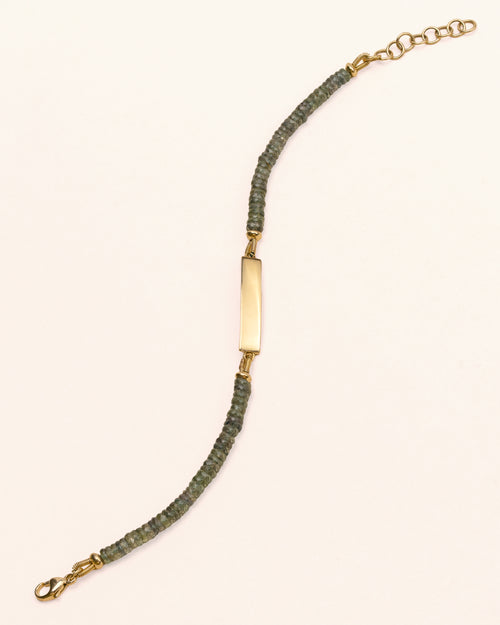 Special Edition Green Sapphire Engravable Poesy Bracelet
