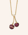Special Edition Cherries Necklace with Pavé Rubies